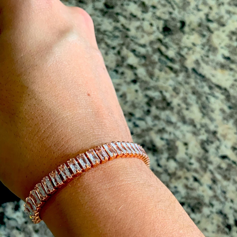 Emerald Cut Rose Gold Bracelet